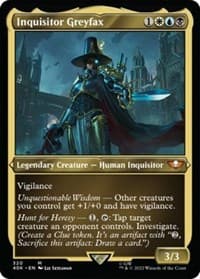 Inquisitor Greyfax (Display Commander) (Foil Etched) - Thick Stock - Universes Beyond: Warhammer 40,000 - Magic: The Gathering card