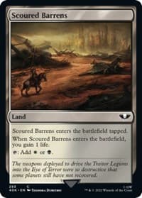 Scoured Barrens (Surge Foil) - Universes Beyond: Warhammer 40,000 - Magic: The Gathering card