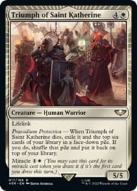 Triumph of Saint Katherine (Surge Foil) - Universes Beyond: Warhammer 40,000 - Magic: The Gathering card