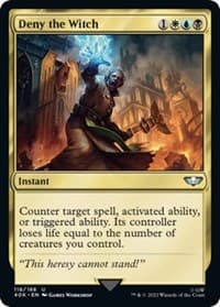 Deny the Witch (Surge Foil) - Universes Beyond: Warhammer 40,000 - Magic: The Gathering card
