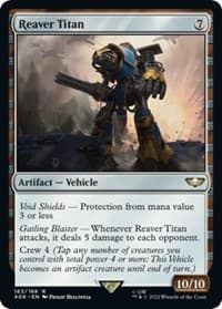 Reaver Titan (Surge Foil) - Universes Beyond: Warhammer 40,000 - Magic: The Gathering card