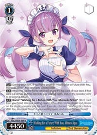 Wishing for a Future With You, Minato Aqua - hololive production Premium Booster - Weiss Schwarz card
