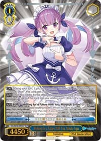 Wishing for a Future With You, Minato Aqua (HLP) - hololive production Premium Booster - Weiss Schwarz card