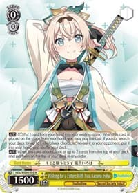Wishing for a Future With You, Kazama Iroha - hololive production Premium Booster - Weiss Schwarz card