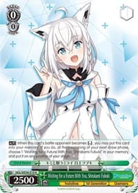 Wishing for a Future With You, Shirakami Fubuki - hololive production Premium Booster - Weiss Schwarz card