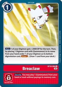 Breaclaw - Xros Encounter - Digimon Card Game card
