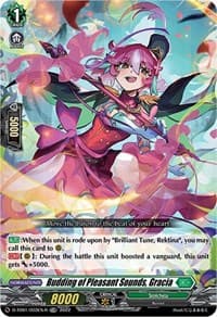 Budding of Pleasant Sounds, Gracia (Foil) - D-TD01: Urara Haneyama -Bandmaster of Blossoming Bonds- - Cardfight Vanguard card