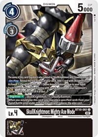 SkullKnightmon: Mighty Axe Mode - Xros Encounter - Digimon Card Game card
