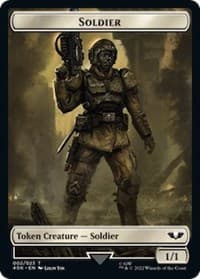 Soldier (002) // Zephyrim Double-Sided Token (Surge Foil) - Universes Beyond: Warhammer 40,000 - Magic: The Gathering card