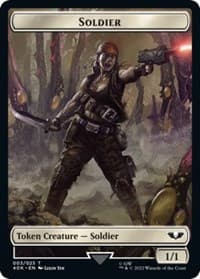 Soldier (003) // Sicarian Infiltrator Double-Sided Token - Universes Beyond: Warhammer 40,000 - Magic: The Gathering card