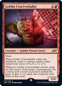Goblin Cruciverbalist - Unfinity - Magic: The Gathering card