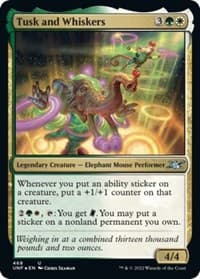 Tusk and Whiskers (Galaxy Foil) - Unfinity - Magic: The Gathering card