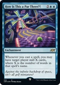 How Is This a Par Three?! (Galaxy Foil) - Unfinity - Magic: The Gathering card