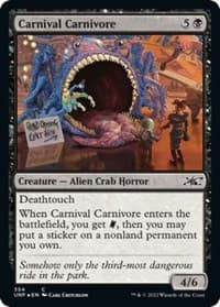 Carnival Carnivore (Galaxy Foil) - Unfinity - Magic: The Gathering card