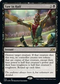 Saw in Half (Galaxy Foil) - Unfinity - Magic: The Gathering card