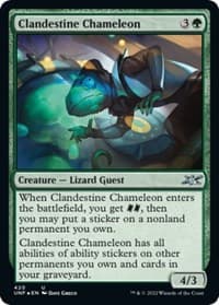Clandestine Chameleon (Galaxy Foil) - Unfinity - Magic: The Gathering card