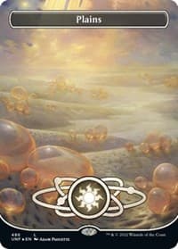 Plains (486) (Borderless) (Galaxy Foil) - Unfinity - Magic: The Gathering card