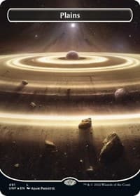 Plains (491) (Borderless) (Galaxy Foil) - Unfinity - Magic: The Gathering card