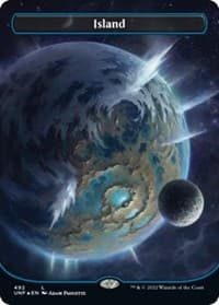 Island (492) (Borderless) (Galaxy Foil) - Unfinity - Magic: The Gathering card