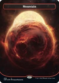 Mountain (494) (Borderless) (Galaxy Foil) - Unfinity - Magic: The Gathering card