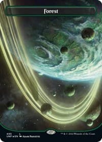 Forest (495) (Borderless) (Galaxy Foil) - Unfinity - Magic: The Gathering card
