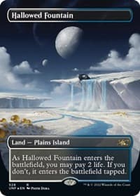 Hallowed Fountain (Borderless) (Galaxy Foil) - Unfinity - Magic: The Gathering card