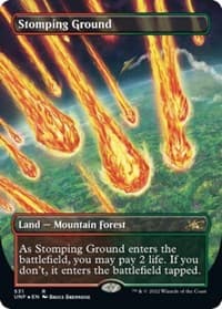 Stomping Ground (Borderless) (Galaxy Foil) - Unfinity - Magic: The Gathering card