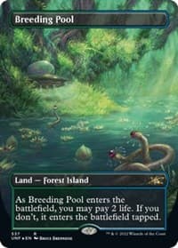 Breeding Pool (Borderless) (Galaxy Foil) - Unfinity - Magic: The Gathering card