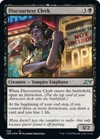 Discourtesy Clerk (Galaxy Foil) - Unfinity - Magic: The Gathering card