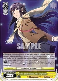 Time and Memories, Mai Sakurajima - Rascal Does Not Dream of a Dreaming Girl - Weiss Schwarz card