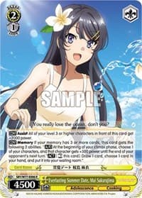 Everlasting Summer Date, Mai Sakurajima - Rascal Does Not Dream of a Dreaming Girl - Weiss Schwarz card