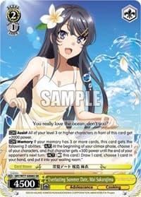 Everlasting Summer Date, Mai Sakurajima (SR) - Rascal Does Not Dream of a Dreaming Girl - Weiss Schwarz card