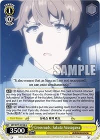 Crossroads, Sakuta Azusagawa (b) - Rascal Does Not Dream of a Dreaming Girl - Weiss Schwarz card