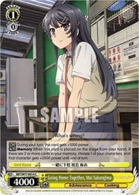 Going Home Together, Mai Sakurajima - Rascal Does Not Dream of a Dreaming Girl - Weiss Schwarz card