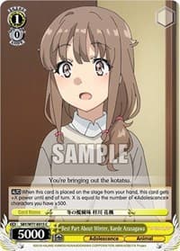 Best Part About Winter, Kaede Azusagawa - Rascal Does Not Dream of a Dreaming Girl - Weiss Schwarz card