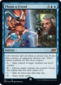 Phone a Friend (Galaxy Foil) - Unfinity - Magic: The Gathering card