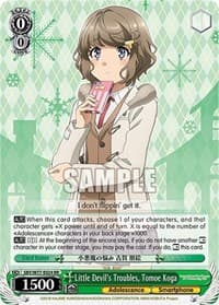 Little Devil's Troubles, Tomoe Koga - Rascal Does Not Dream of a Dreaming Girl - Weiss Schwarz card