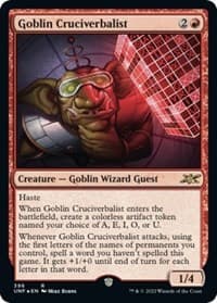 Goblin Cruciverbalist (Galaxy Foil) - Unfinity - Magic: The Gathering card