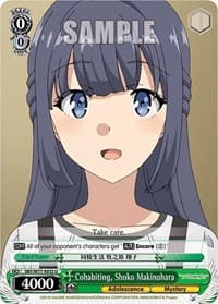 Cohabiting, Shoko Makinohara - Rascal Does Not Dream of a Dreaming Girl - Weiss Schwarz card