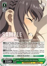 Sudden Change in Condition, Shoko Makinohara - Rascal Does Not Dream of a Dreaming Girl - Weiss Schwarz card