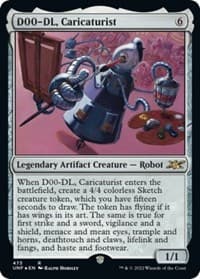 D00-DL, Caricaturist (Galaxy Foil) - Unfinity - Magic: The Gathering card