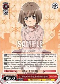 Taking a New Step, Kaede Azusagawa - Rascal Does Not Dream of a Dreaming Girl - Weiss Schwarz card