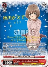 Taking a New Step, Kaede Azusagawa (SP) - Rascal Does Not Dream of a Dreaming Girl - Weiss Schwarz card
