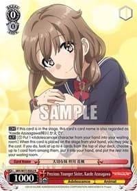 Precious Younger Sister, Kaede Azusagawa - Rascal Does Not Dream of a Dreaming Girl - Weiss Schwarz card
