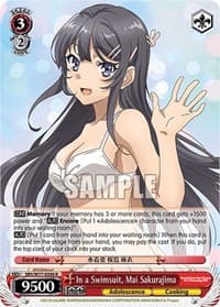 In a Swimsuit, Mai Sakurajima - Rascal Does Not Dream of a Dreaming Girl - Weiss Schwarz card