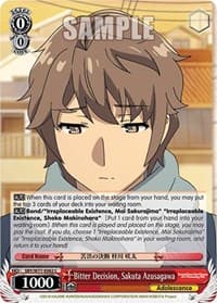 Bitter Decision, Sakuta Azusagawa - Rascal Does Not Dream of a Dreaming Girl - Weiss Schwarz card