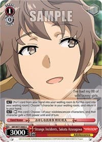 Strange Incidents, Sakuta Azusagawa - Rascal Does Not Dream of a Dreaming Girl - Weiss Schwarz card