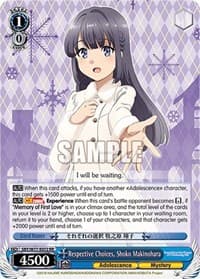Respective Choices, Shoko Makinohara - Rascal Does Not Dream of a Dreaming Girl - Weiss Schwarz card