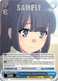 Future Dreams, Shoko Makinohara - Rascal Does Not Dream of a Dreaming Girl - Weiss Schwarz card