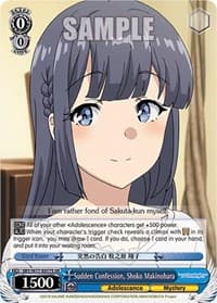 Sudden Confession, Shoko Makinohara (SR) - Rascal Does Not Dream of a Dreaming Girl - Weiss Schwarz card
